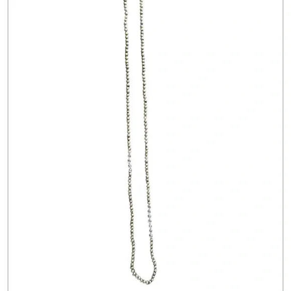 CHAN LUU Elegant SLATE and Gold Chain Necklace - Picture 4 of 11
